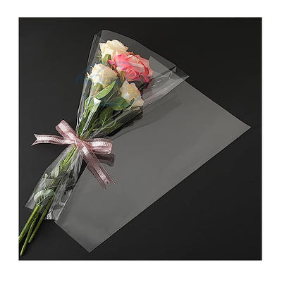 200Pcsゆとりのプラスチック ローズの花の花束はセロハンの花の包む袋にスリーブを付ける