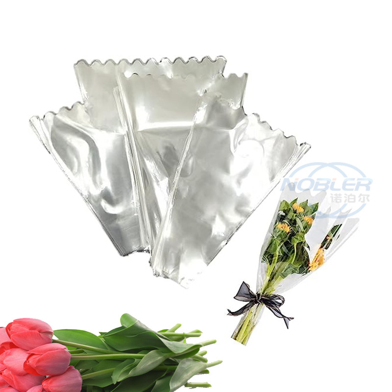透明な三角の花の花束の袖はひだの装飾と防水する